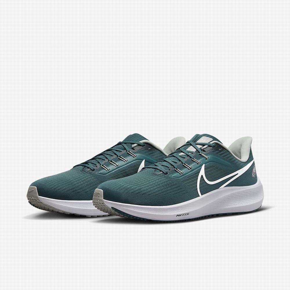 Bezecke Topanky Nike Air Zoom Pegasus 39 (NFL Philadelphia Eagles) Panske Tyrkysové Strieborne Biele | SK802631