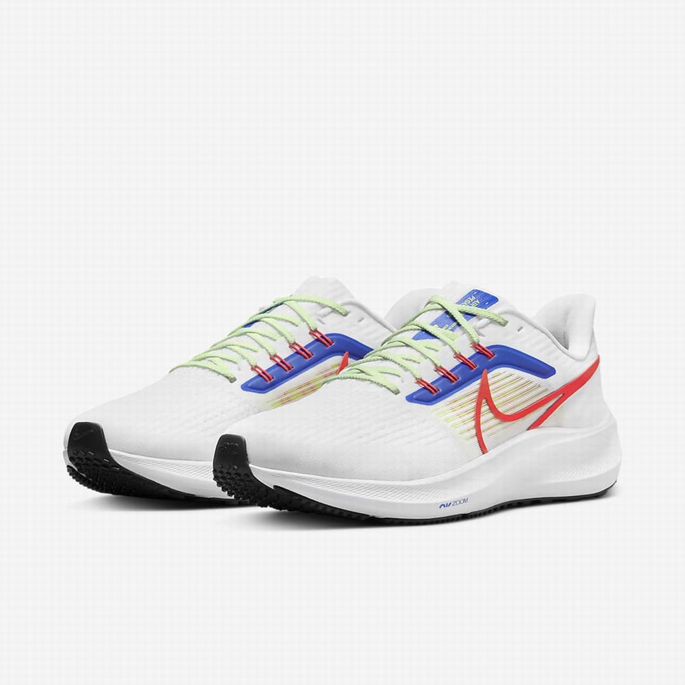 Bezecke Topanky Nike Air Zoom Pegasus 39 Panske Biele Modre Svetlo Červené | SK805619