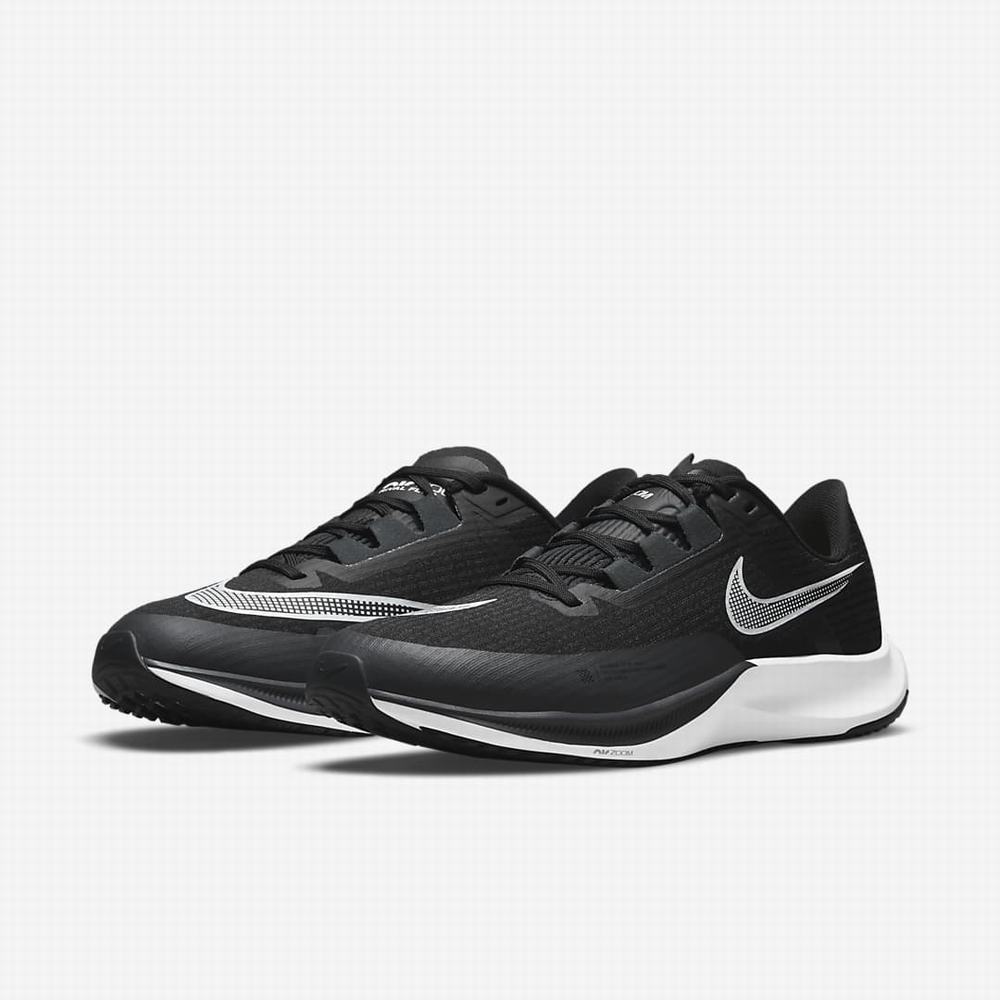 Bezecke Topanky Nike Air Zoom Rival Fly 3 Panske Čierne Tmavo Siva Biele | SK729315