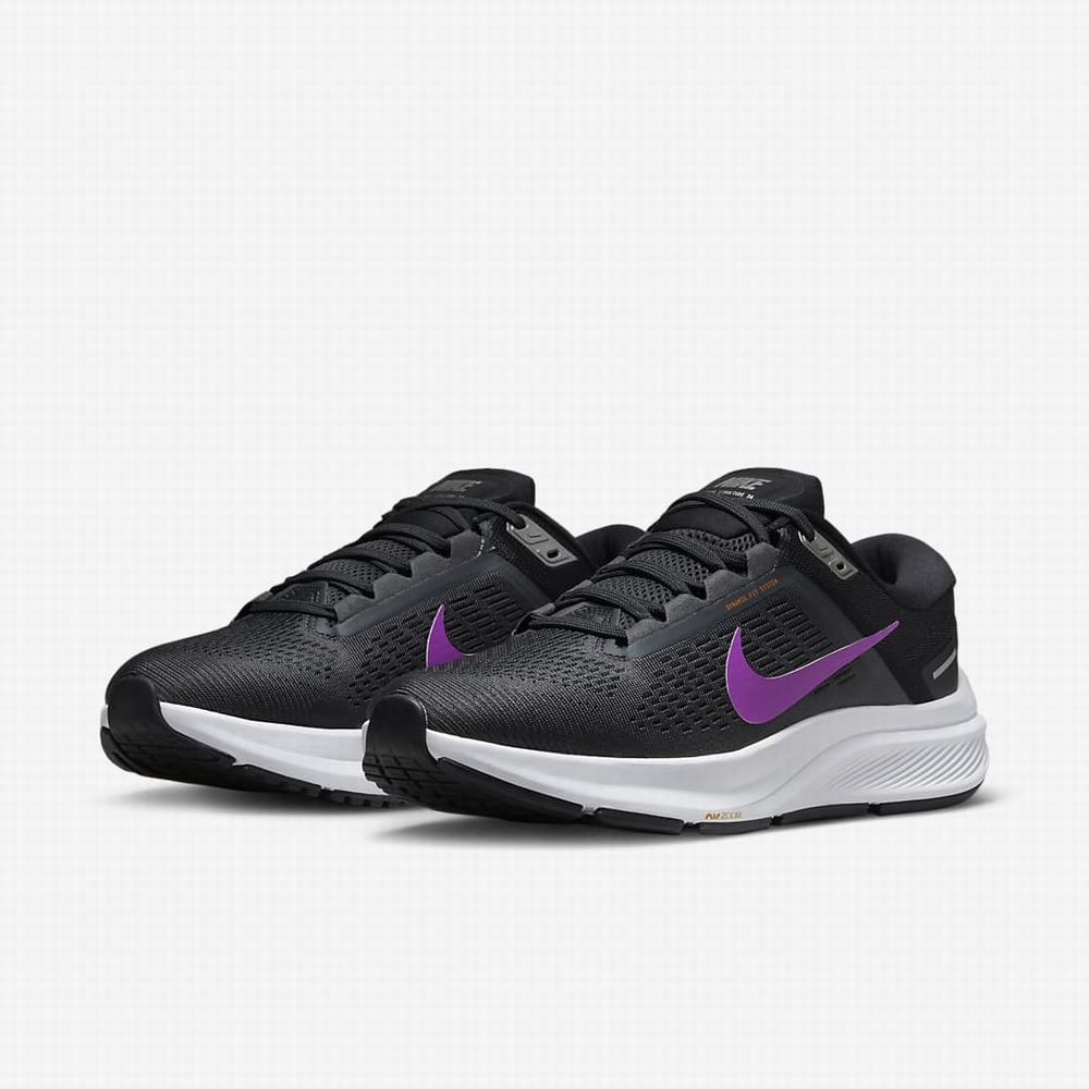 Bezecke Topanky Nike Air Zoom Structure 24 Panske Tmavo Siva Čierne Metal Nachový | SK043968