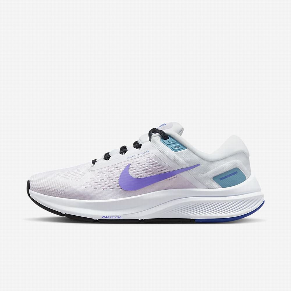 Bezecke Topanky Nike Air Zoom Structure 24 Damske Biele Nachový | SK238794