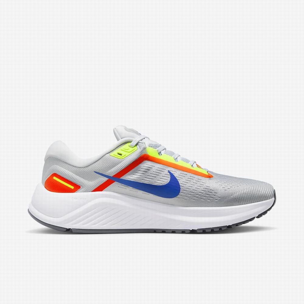 Bezecke Topanky Nike Air Zoom Structure 24 Panske Platina Svetlo Červené Biele Modre | SK294850