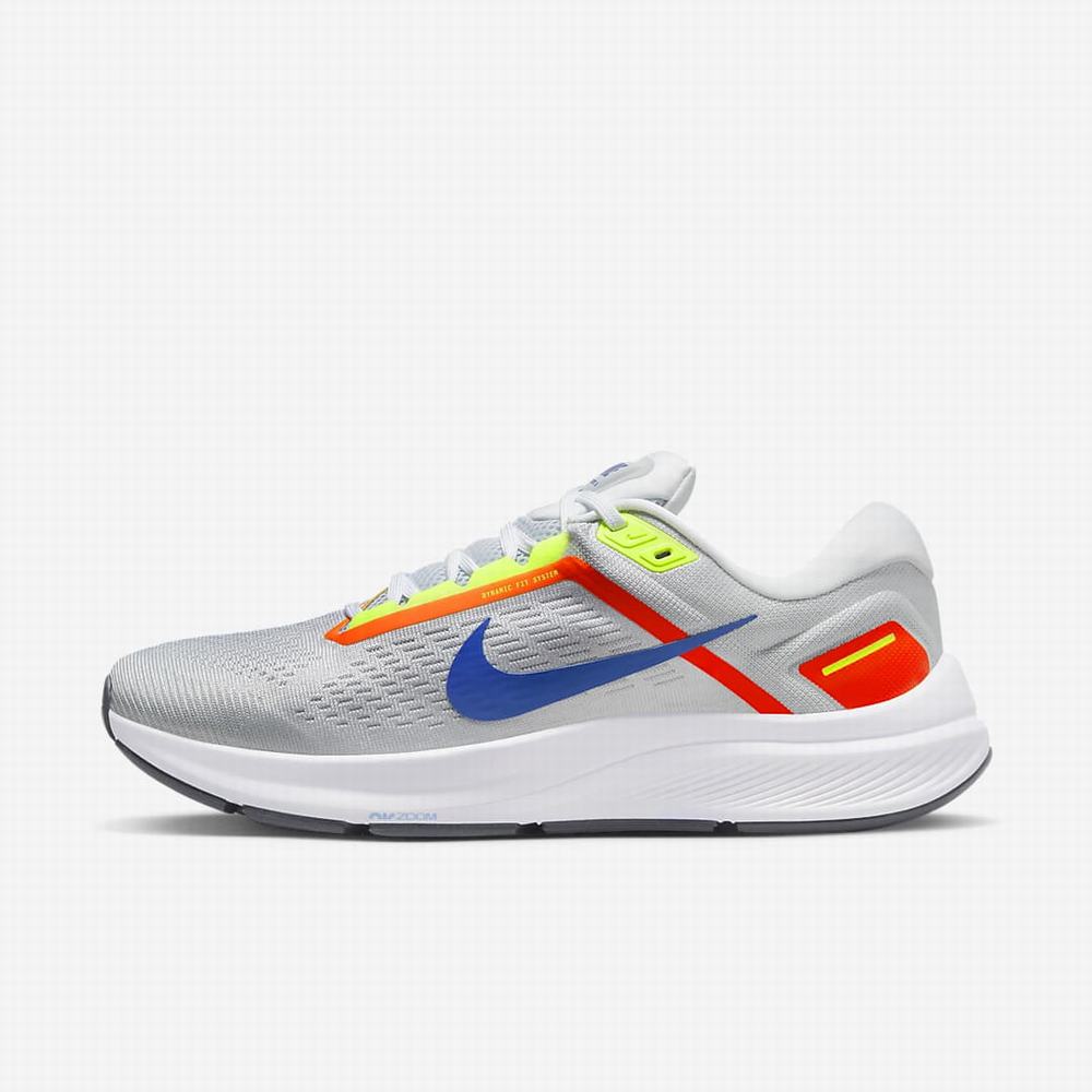 Bezecke Topanky Nike Air Zoom Structure 24 Panske Platina Svetlo Červené Biele Modre | SK294850