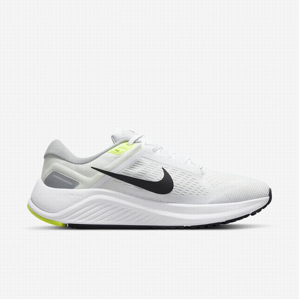 Bezecke Topanky Nike Air Zoom Structure 24 Panske Biele Platina Siva Čierne | SK397156