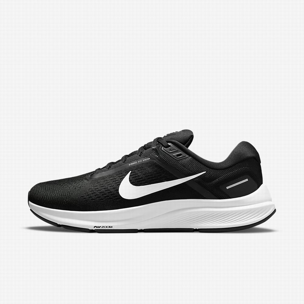 Bezecke Topanky Nike Air Zoom Structure 24 Panske Čierne Biele | SK409561