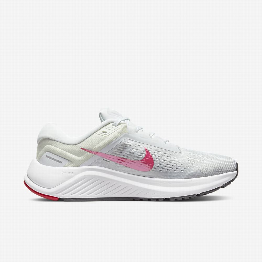 Bezecke Topanky Nike Air Zoom Structure 24 Damske Biele Ruzove | SK872150