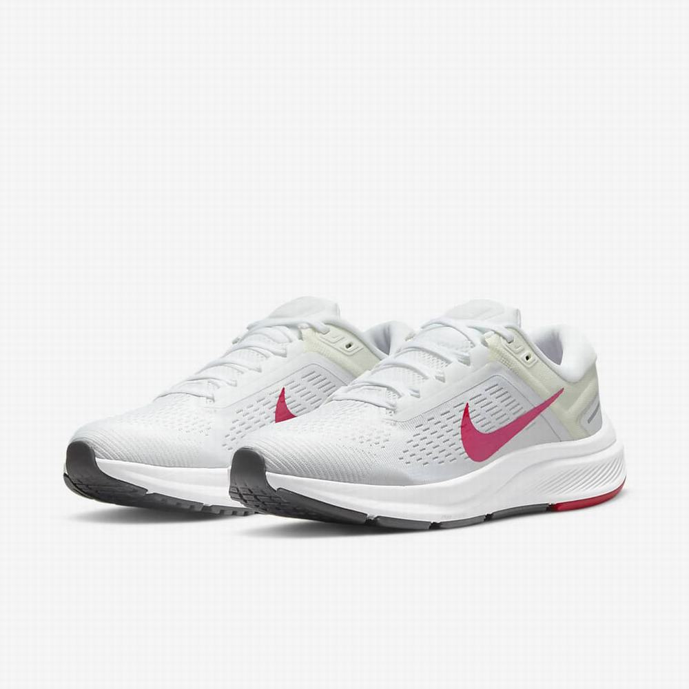 Bezecke Topanky Nike Air Zoom Structure 24 Damske Biele Ruzove | SK872150