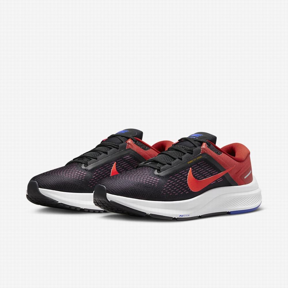 Bezecke Topanky Nike Air Zoom Structure 24 Panske Čierne Svetlo Červené | SK980461