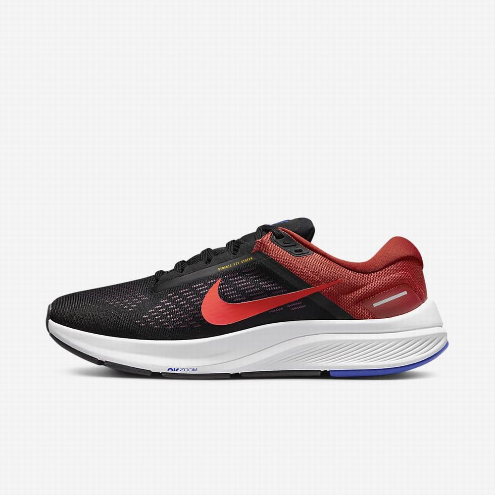 Bezecke Topanky Nike Air Zoom Structure 24 Panske Čierne Svetlo Červené | SK980461