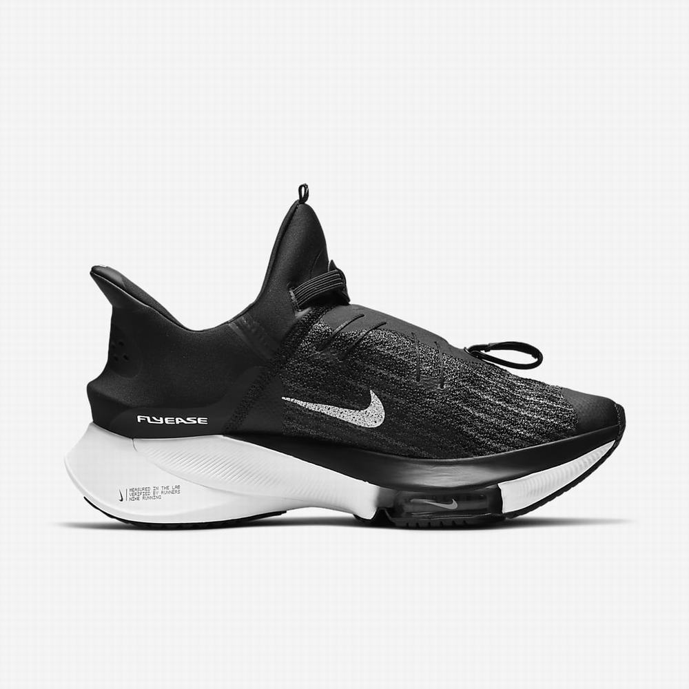 Bezecke Topanky Nike Air Zoom Tempo NEXT% FlyEase Panske Čierne Biele Čierne Biele | SK209635