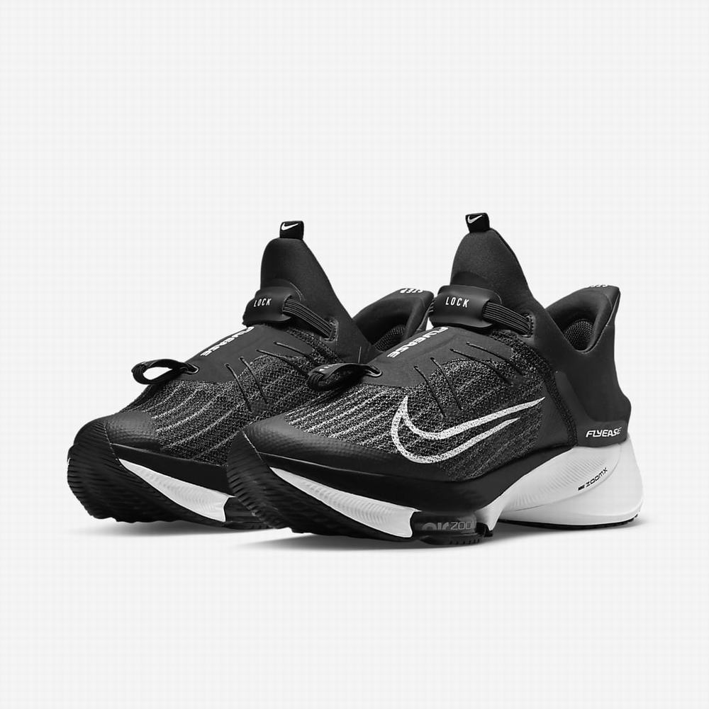 Bezecke Topanky Nike Air Zoom Tempo NEXT% FlyEase Panske Čierne Biele Čierne Biele | SK209635