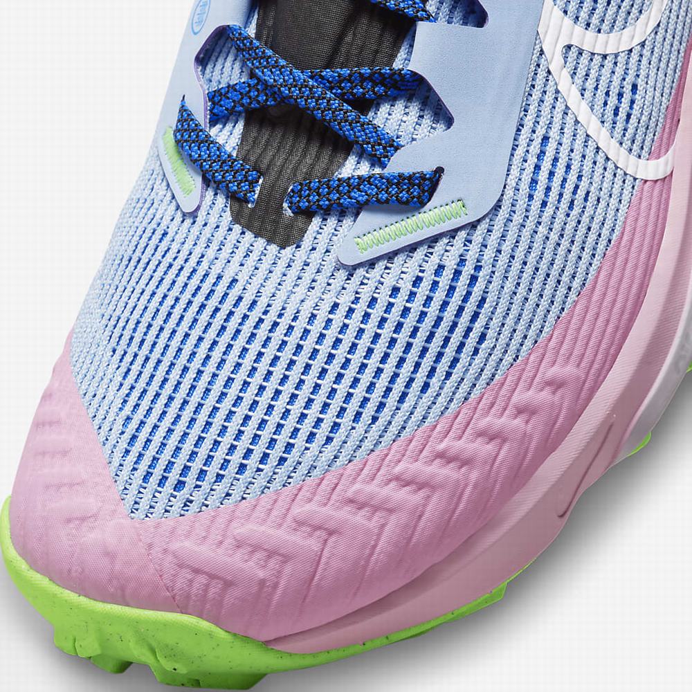 Bezecke Topanky Nike Air Zoom Terra Kiger 8 Damske Svetlo Modre Kráľovská Modrá Čierne Biele | SK647051