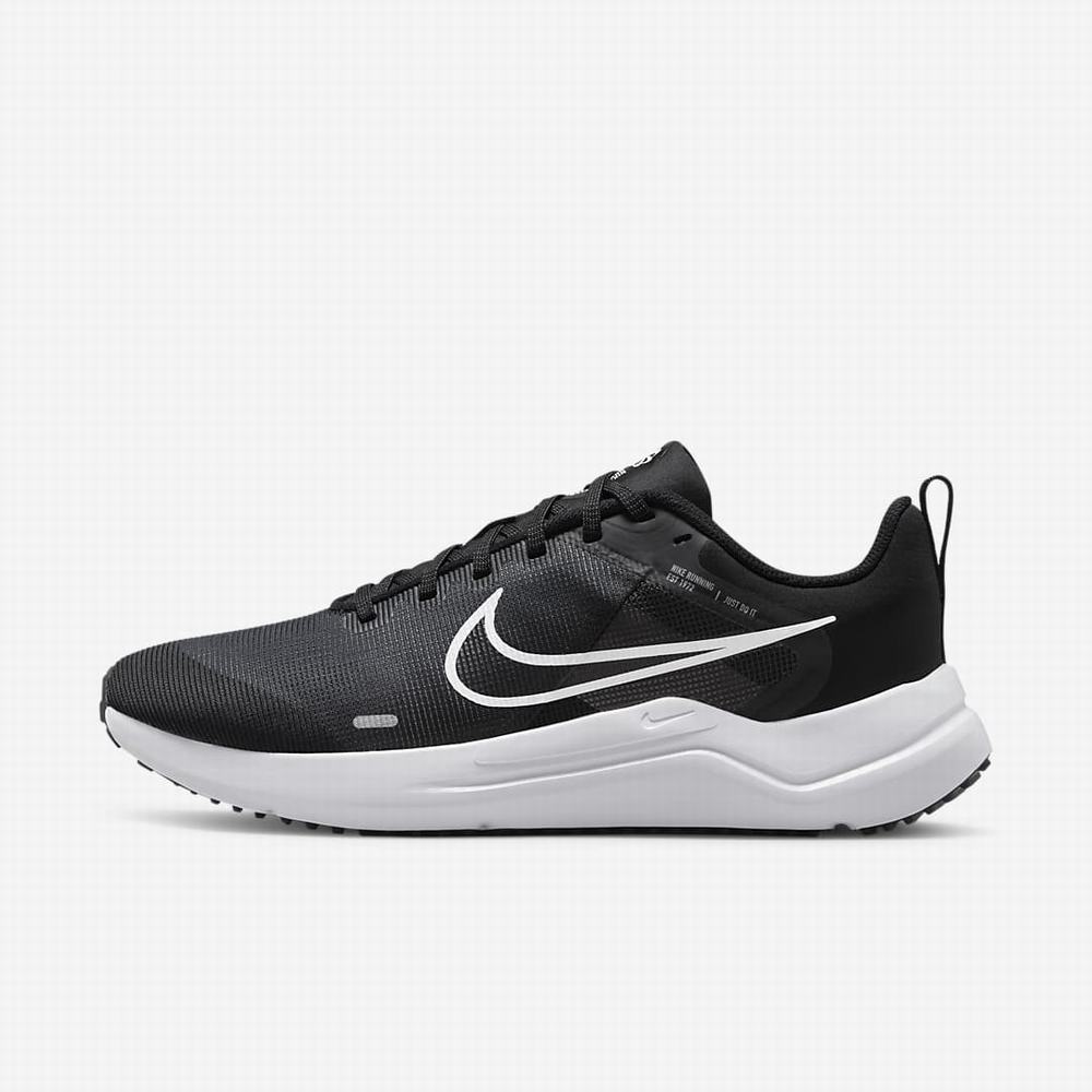 Bezecke Topanky Nike Downshifter 12 Damske Čierne Siva Platina Biele | SK089625