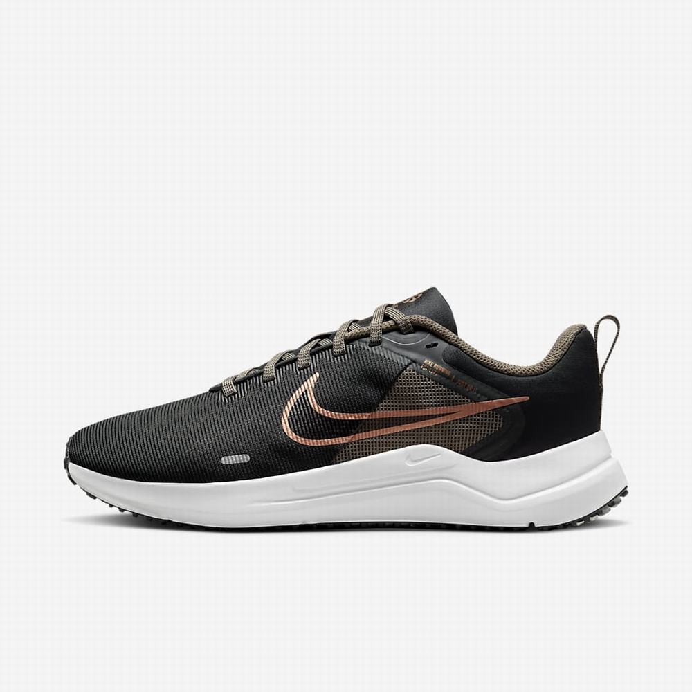 Bezecke Topanky Nike Downshifter 12 Damske Tmavo Siva Olivovo Zelená Siva Metal Meď Metal Strieborne | SK840173