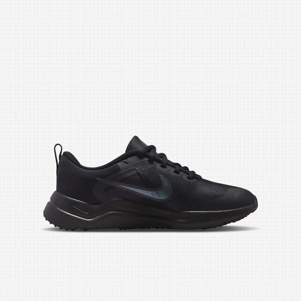 Bezecke Topanky Nike Downshifter 12 Detske Čierne Svetlo Siva Čierne | SK569831