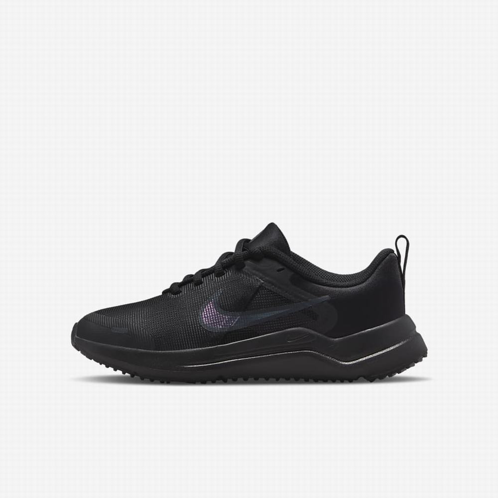 Bezecke Topanky Nike Downshifter 12 Detske Čierne Svetlo Siva Čierne | SK569831