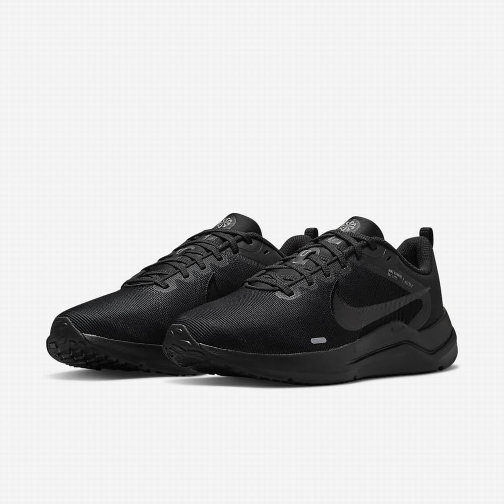 Bezecke Topanky Nike Downshifter 12 Panske Čierne Siva Tmavo Siva | SK480519