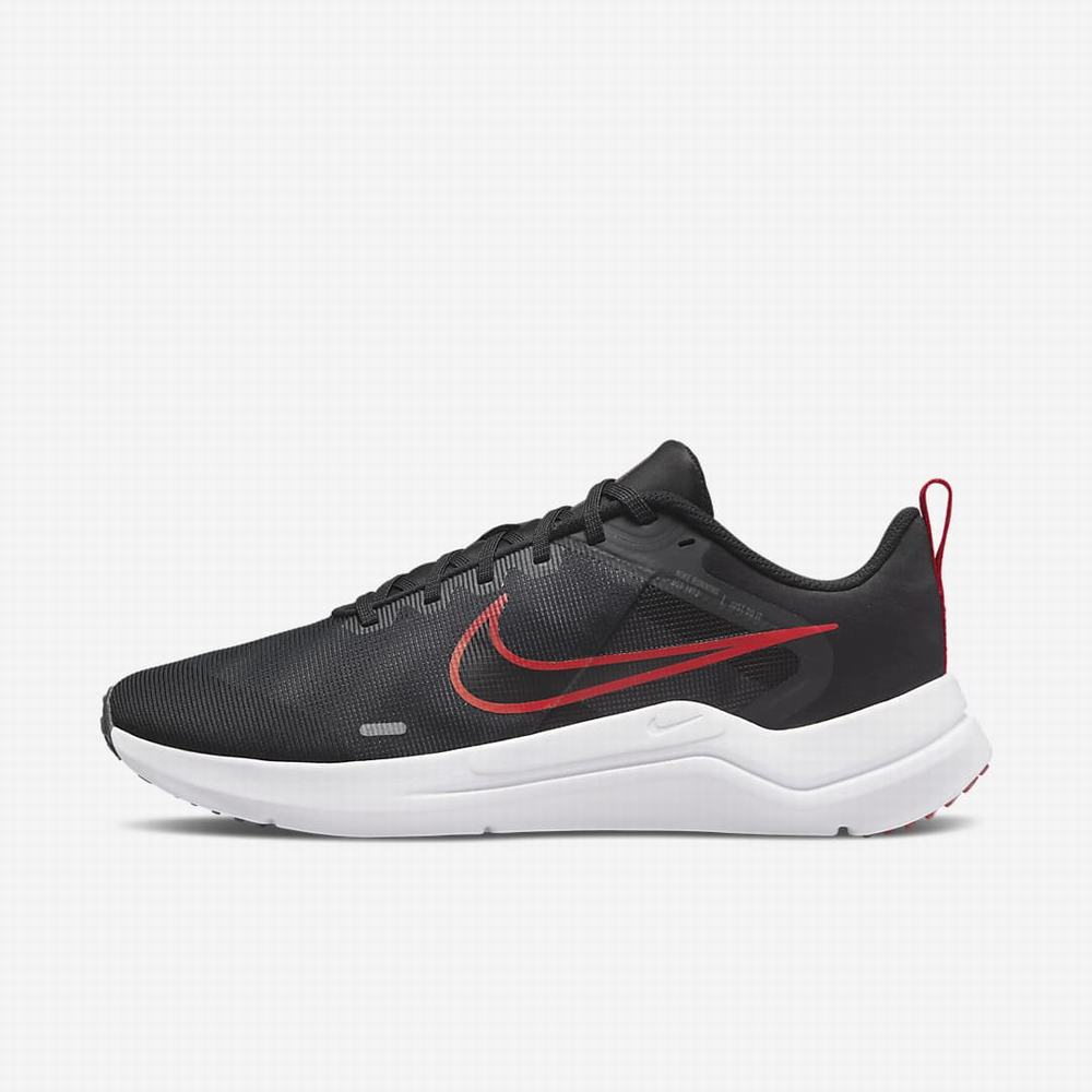 Bezecke Topanky Nike Downshifter 12 Panske Čierne Tmavo Siva Svetlo Siva Biele | SK879043