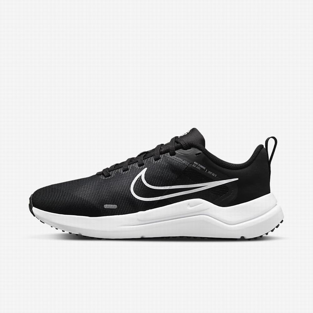 Bezecke Topanky Nike Downshifter 12 (Wide) Damske Čierne Siva Platina Biele | SK369075