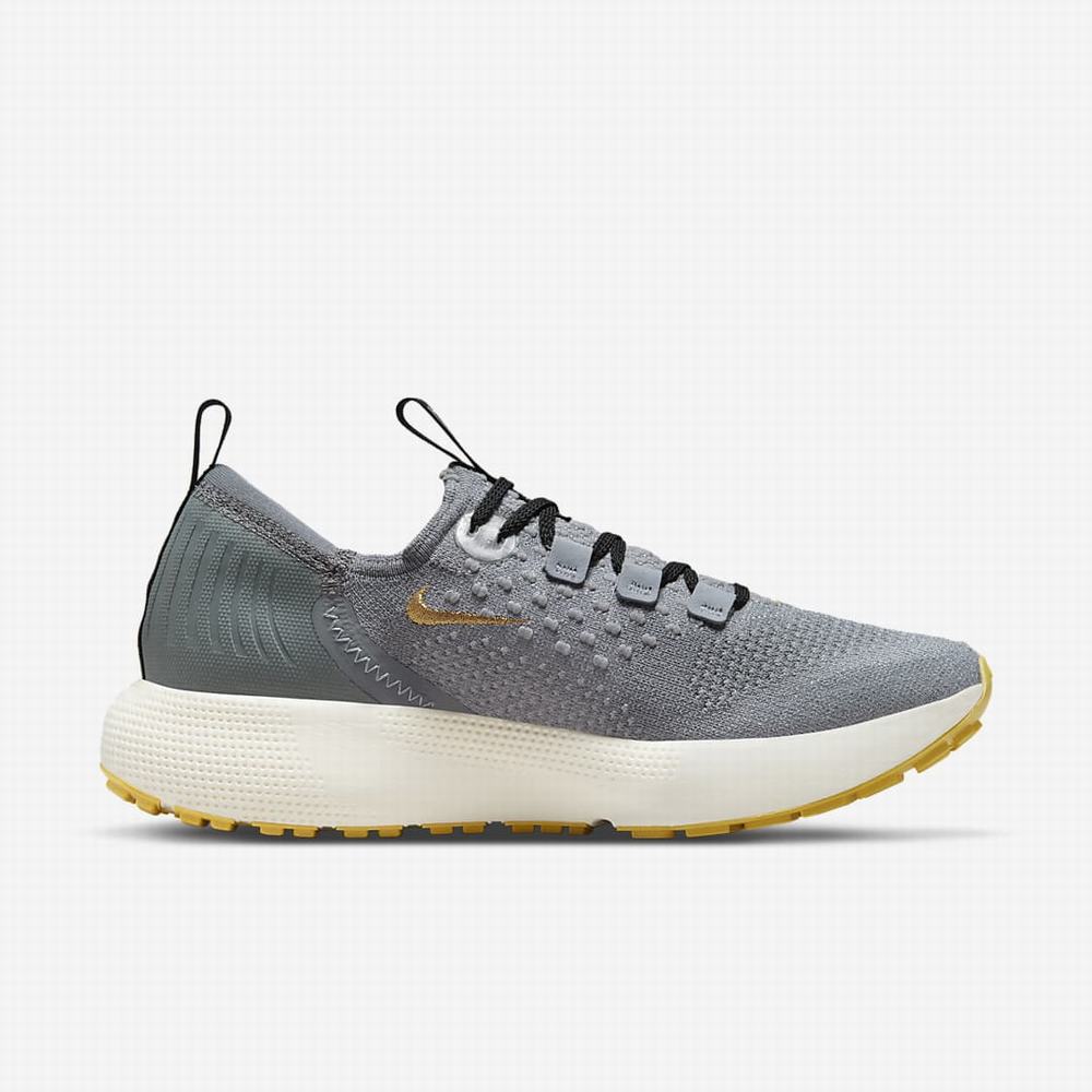 Bezecke Topanky Nike Escape Run Flyknit Damske Siva Siva Čierne Metal Zlate | SK278534