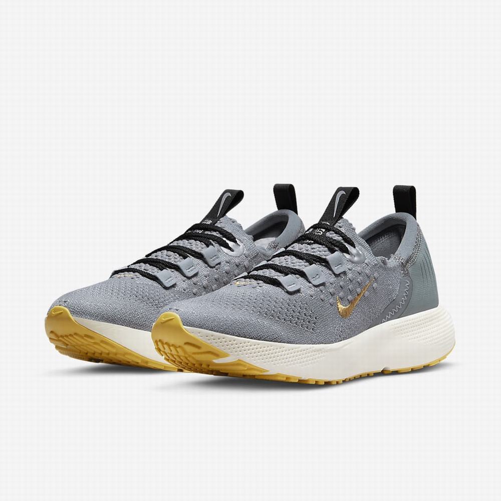 Bezecke Topanky Nike Escape Run Flyknit Damske Siva Siva Čierne Metal Zlate | SK278534