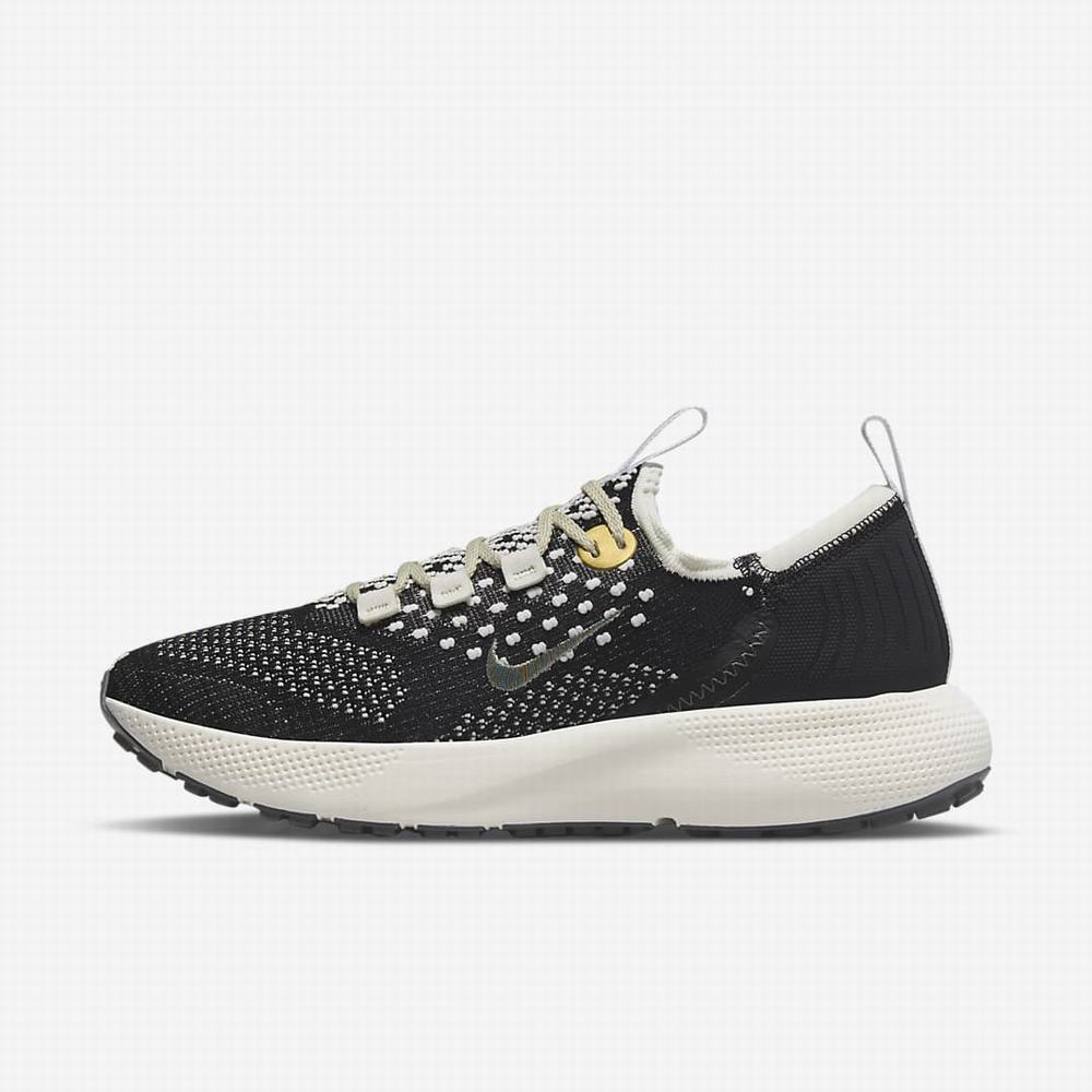 Bezecke Topanky Nike Escape Run Flyknit Damske Čierne Biele Metal Zlate | SK937645