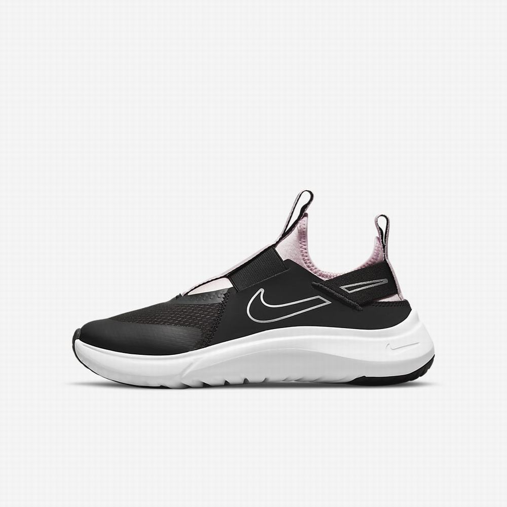 Bezecke Topanky Nike Flex Plus Detske Čierne Ruzove Metal Strieborne | SK970513