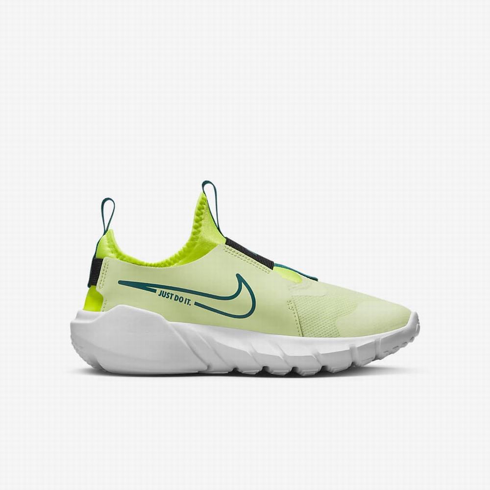 Bezecke Topanky Nike Flex Runner 2 Detske Zelene Čierne | SK063587