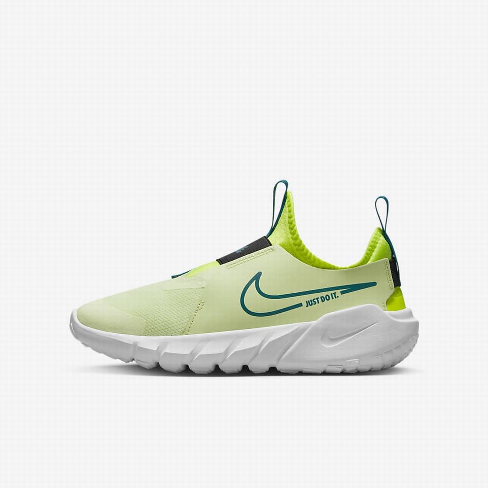 Bezecke Topanky Nike Flex Runner 2 Detske Zelene Čierne | SK063587