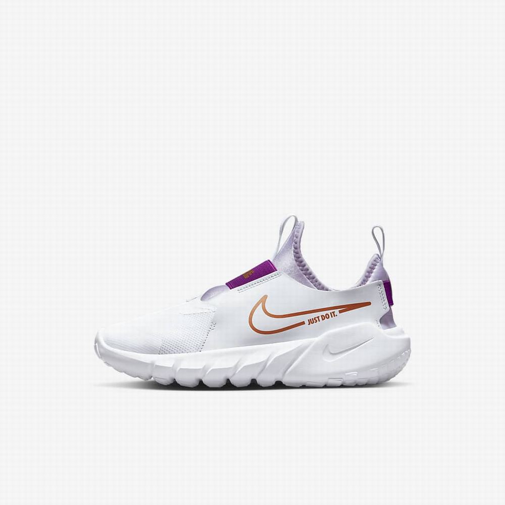 Bezecke Topanky Nike Flex Runner 2 Detske Biele Nachový Metal Meď | SK324186