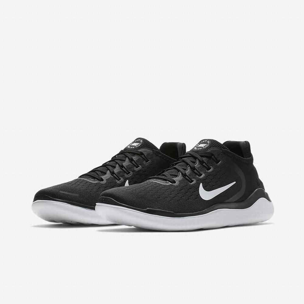 Bezecke Topanky Nike Free RN 2018 Panske Čierne Biele | SK982674