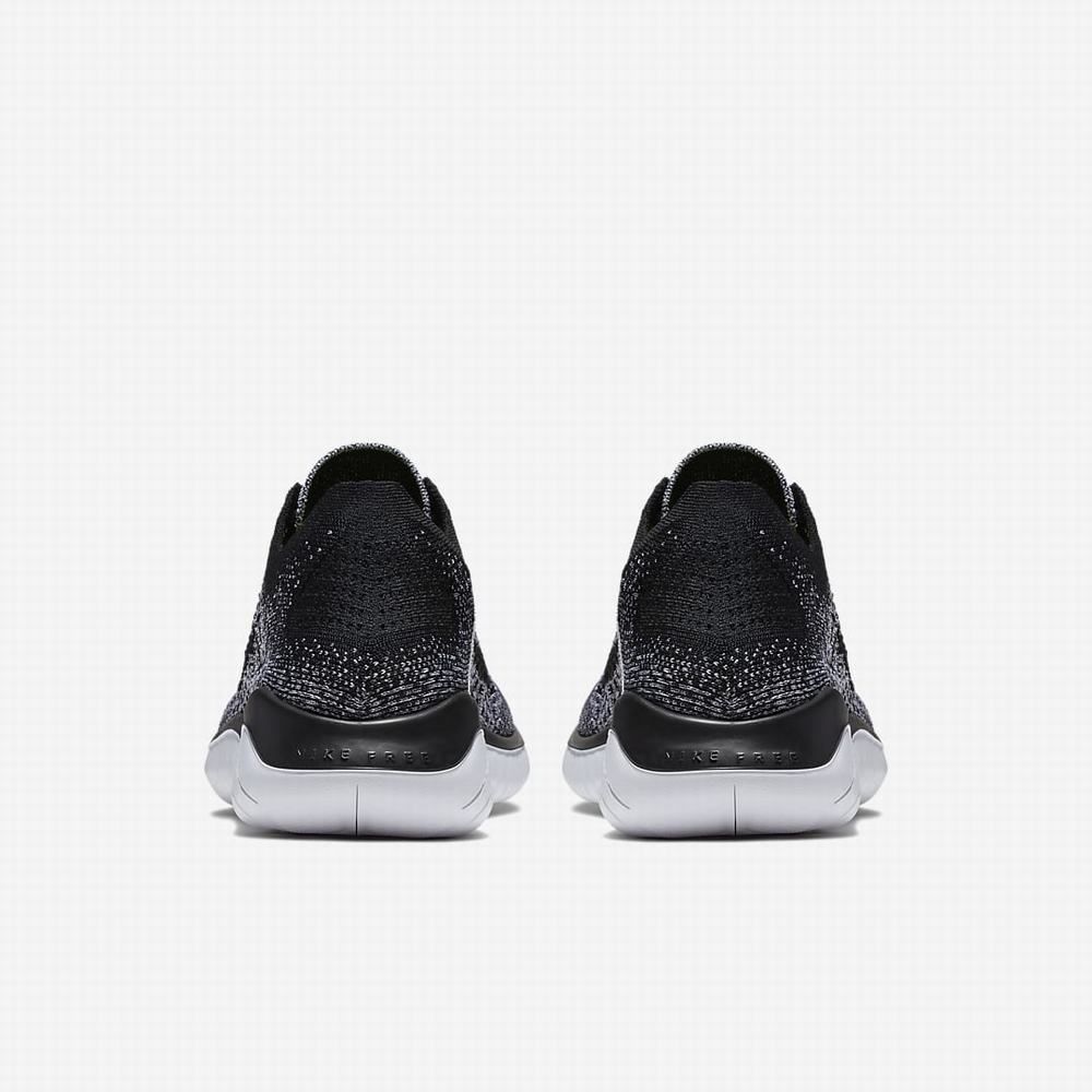 Bezecke Topanky Nike Free RN Flyknit 2018 Panske Biele Siva Čierne | SK392015