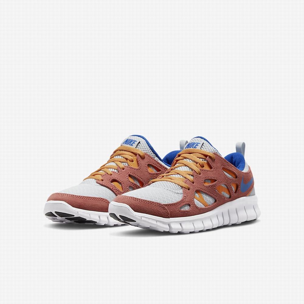 Bezecke Topanky Nike Free Run 2 Detske Siva Zlate Kráľovská Modrá | SK219453