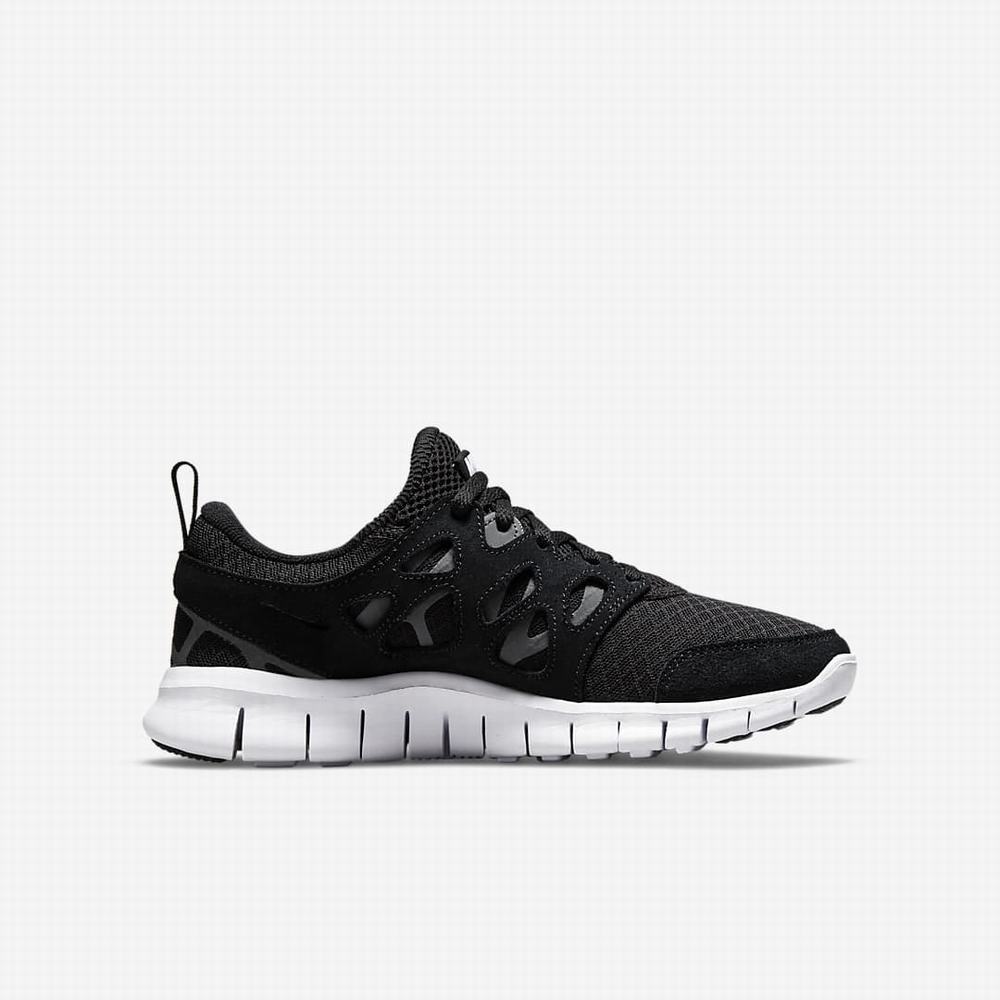 Bezecke Topanky Nike Free Run 2 Detske Čierne Tmavo Siva Biele | SK879025