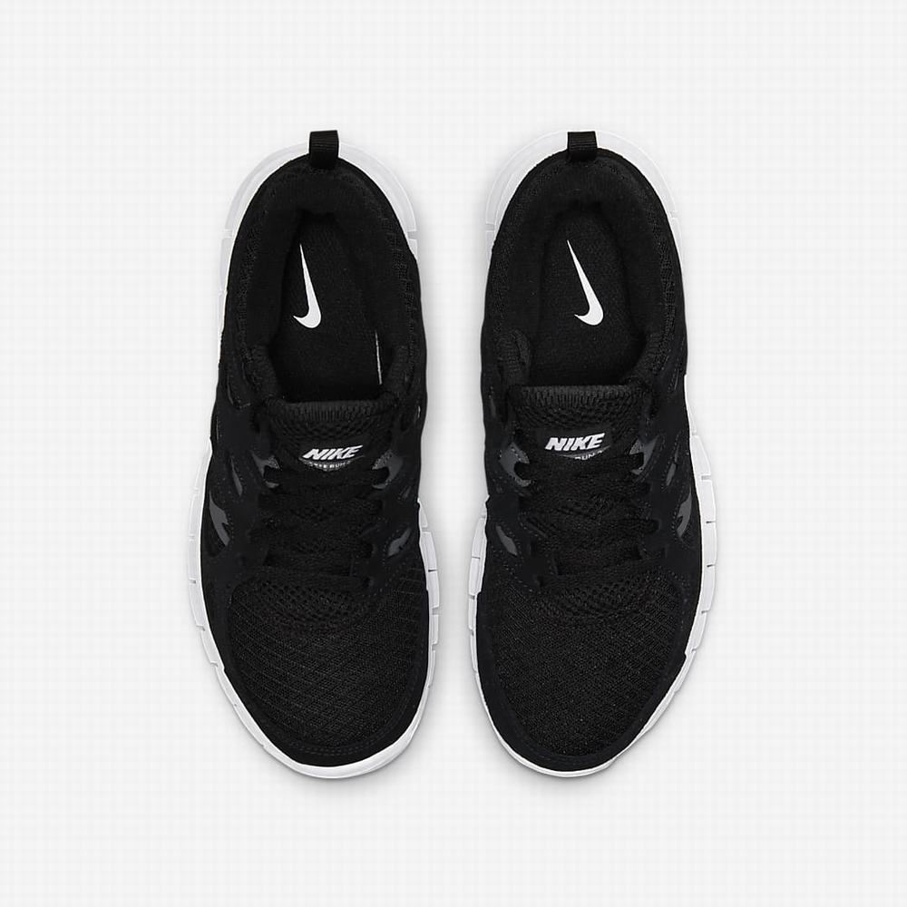 Bezecke Topanky Nike Free Run 2 Detske Čierne Tmavo Siva Biele | SK879025