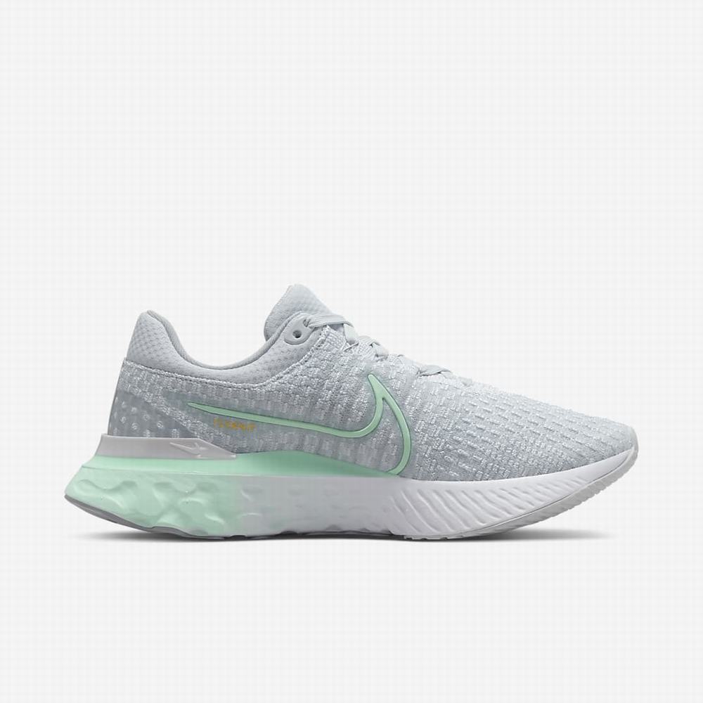 Bezecke Topanky Nike Infinity React 3 Damske Platina Biele Zelene Mätové | SK063297