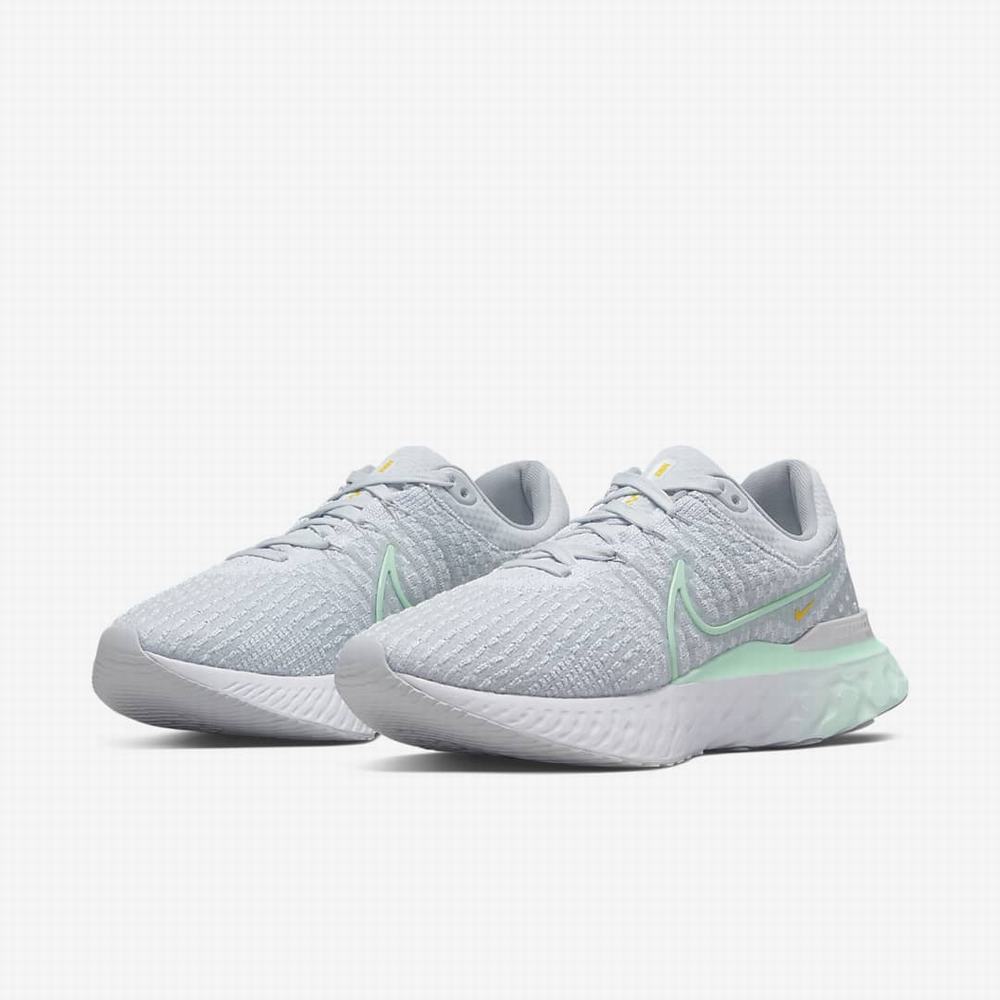 Bezecke Topanky Nike Infinity React 3 Damske Platina Biele Zelene Mätové | SK063297