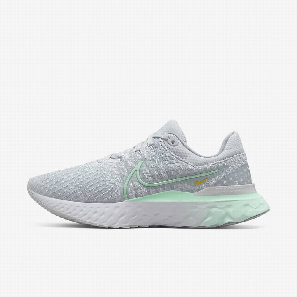 Bezecke Topanky Nike Infinity React 3 Damske Platina Biele Zelene Mätové | SK063297