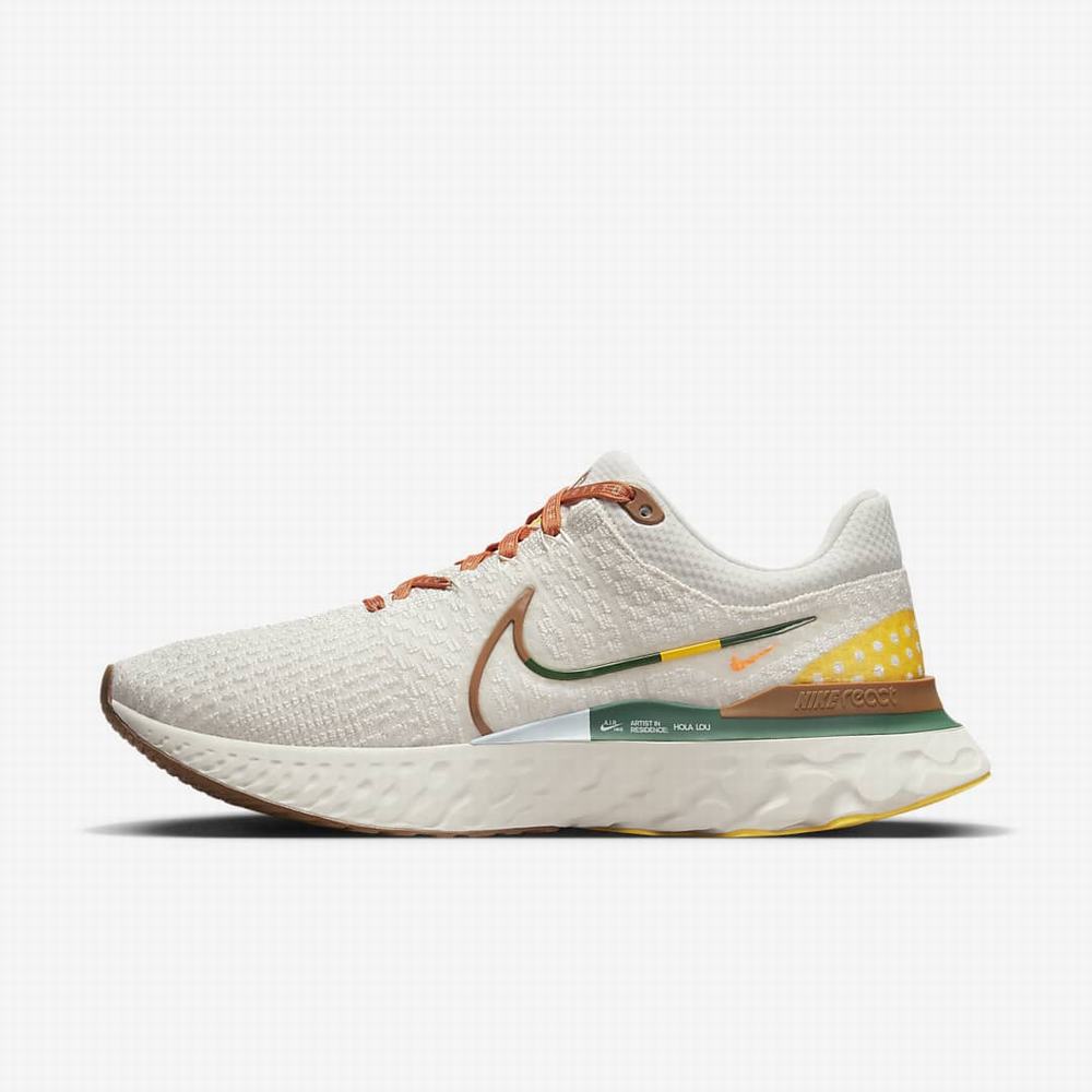 Bezecke Topanky Nike Infinity Run 3 A.I.R. x Hola Lou Panske Béžové Hnede Oranžové Zelene | SK723846