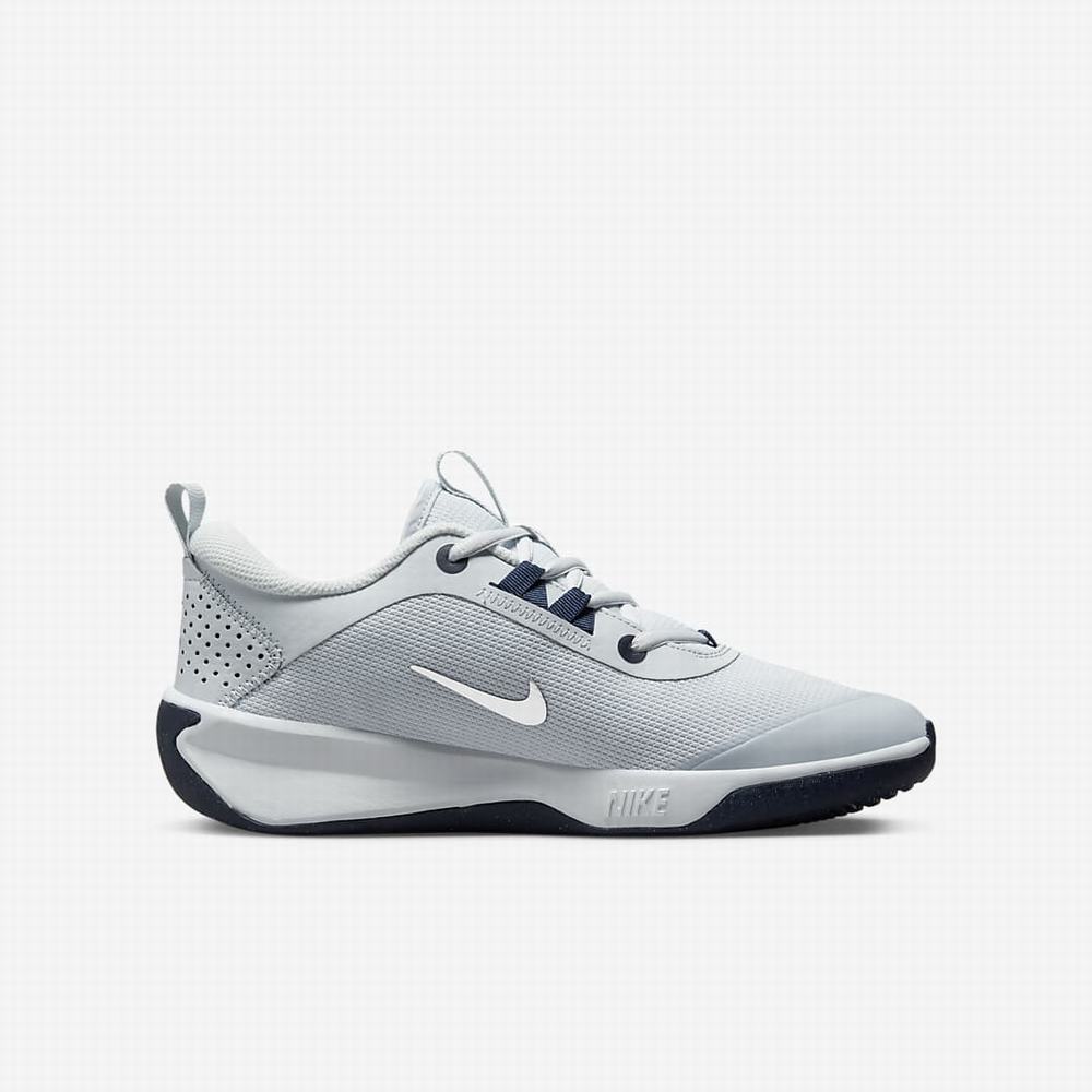 Bezecke Topanky Nike Omni Multi-Court Detske Platina Námornícka Modrá Metal Strieborne | SK903416