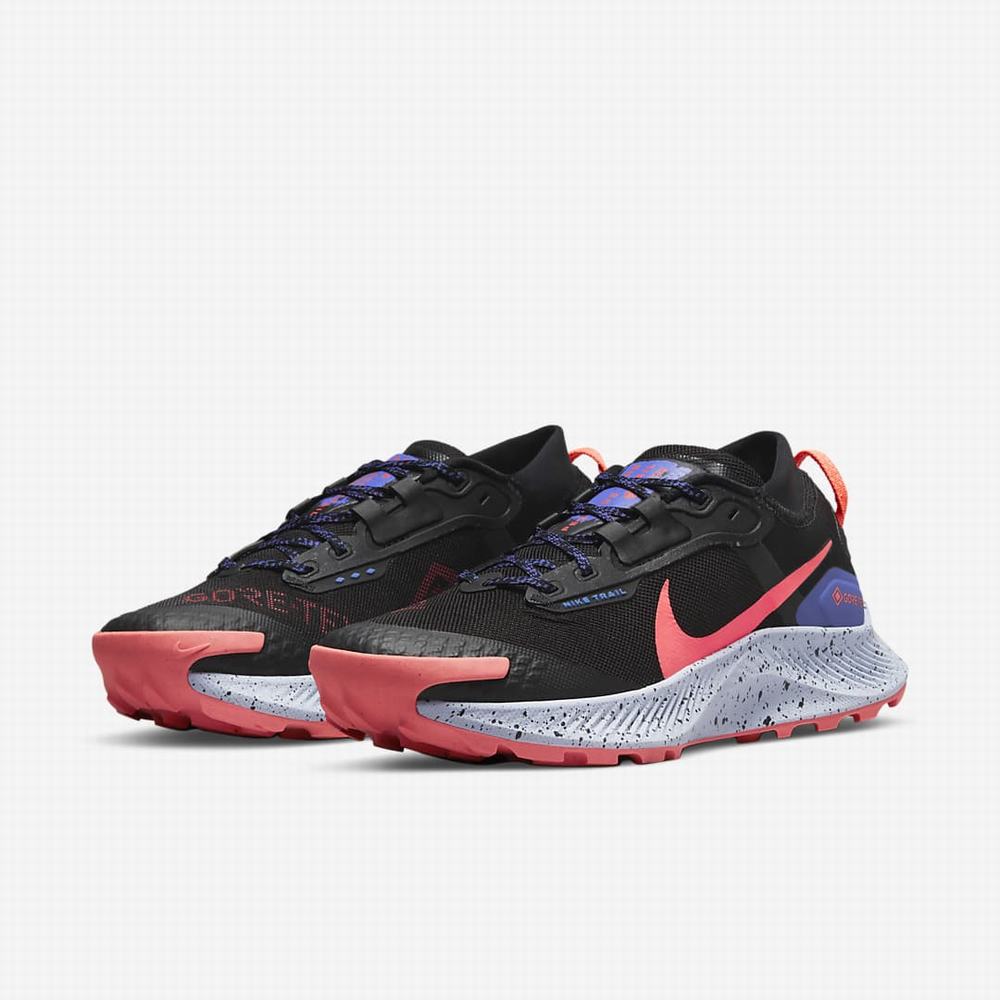 Bezecke Topanky Nike Pegasus Trail 3 GORE-TEX Damske Čierne Svetlo Mango Červené | SK781690