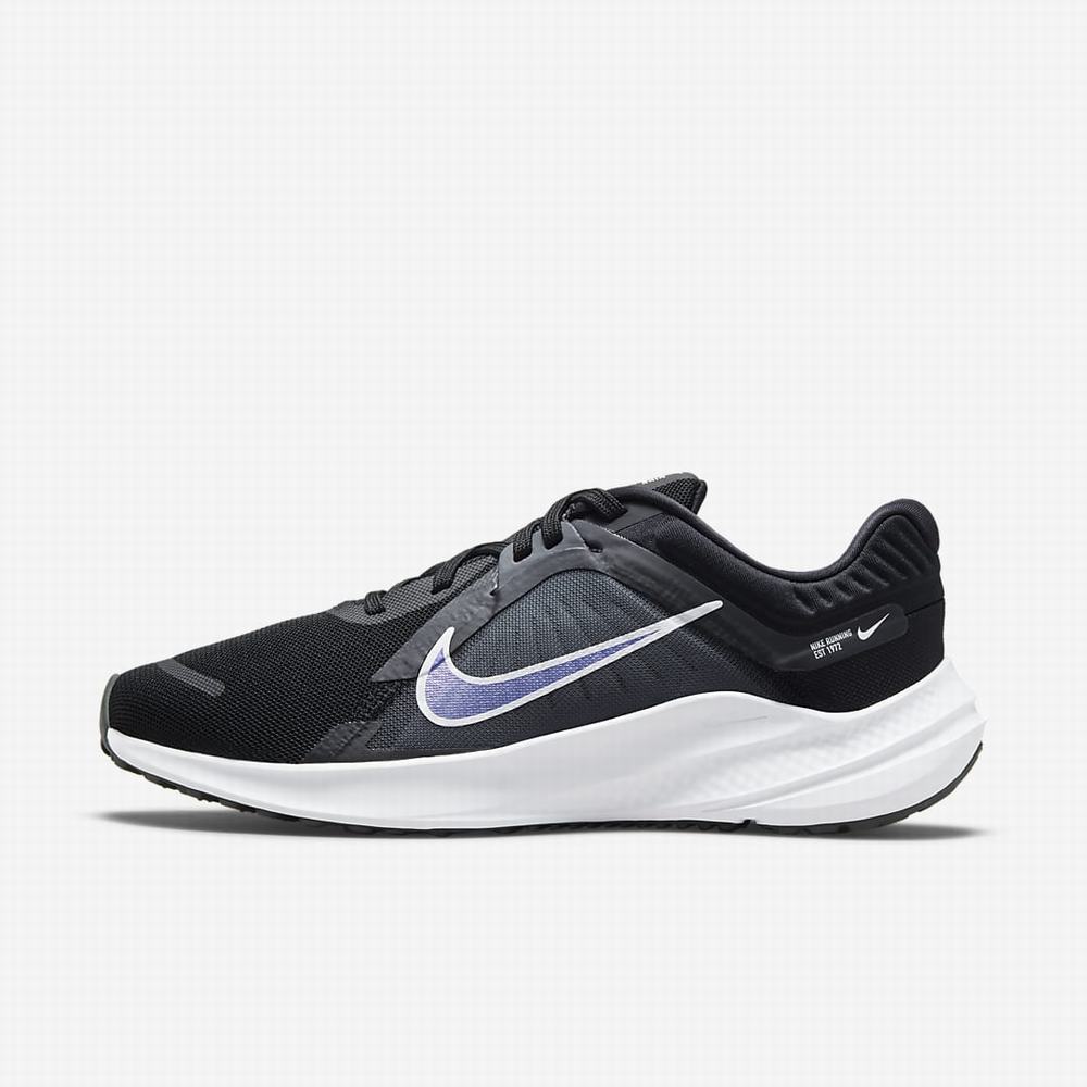 Bezecke Topanky Nike Quest 5 Damske Čierne Siva Tmavo Siva Biele | SK876145