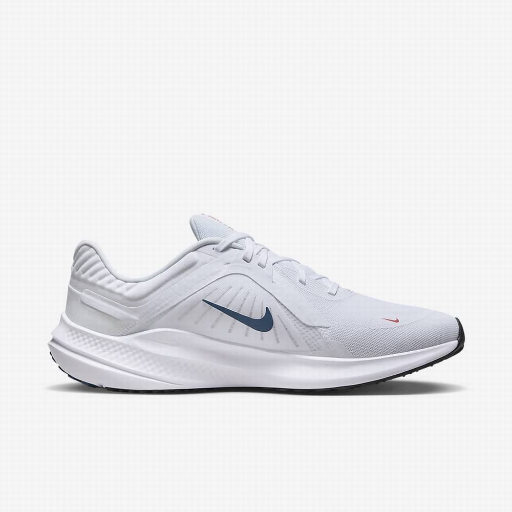 Bezecke Topanky Nike Quest 5 Panske Biele Svetlo Červené Čierne Modre | SK481702