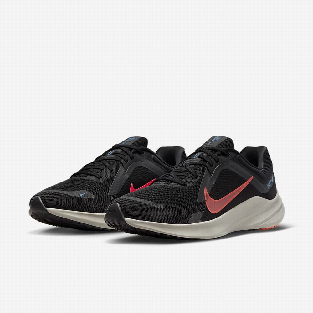 Bezecke Topanky Nike Quest 5 Panske Čierne Siva Modre Svetlo Červené | SK392415