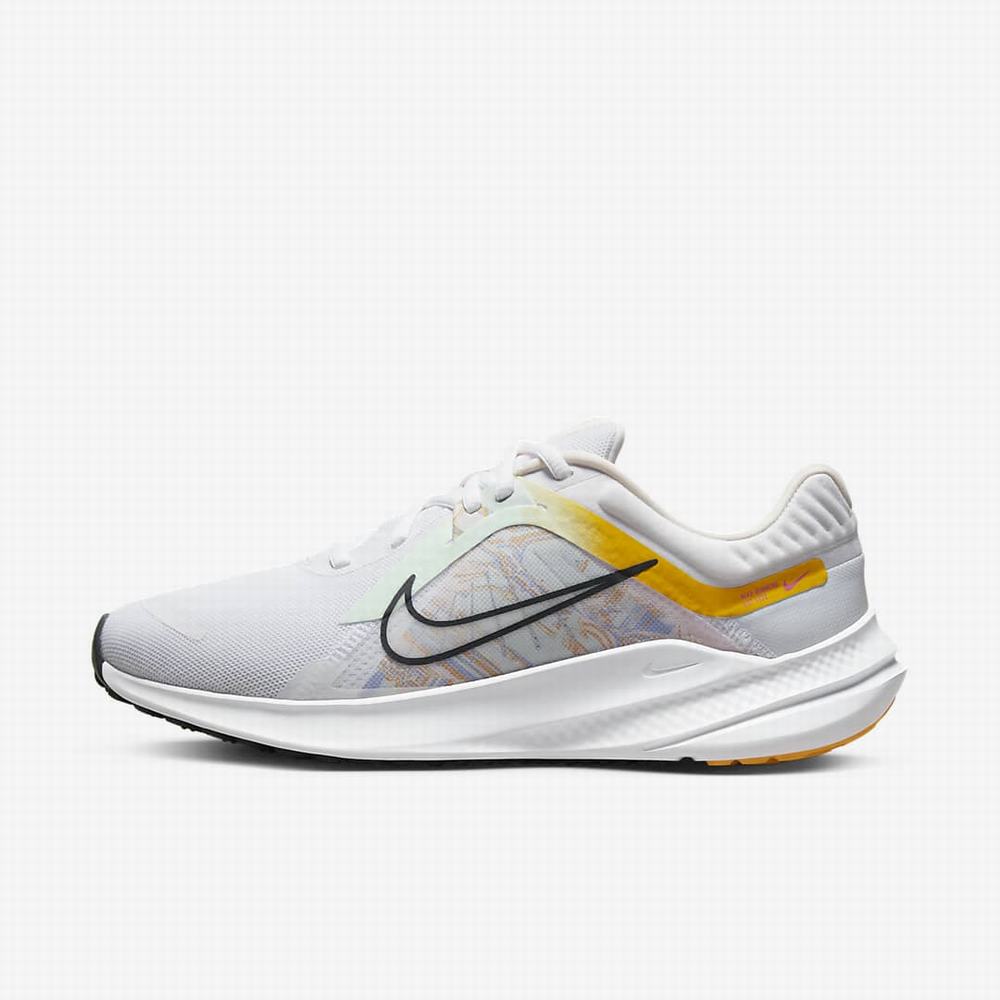 Bezecke Topanky Nike Quest 5 Premium Damske Biele Zlate Ruzove Tmavo Siva | SK724016