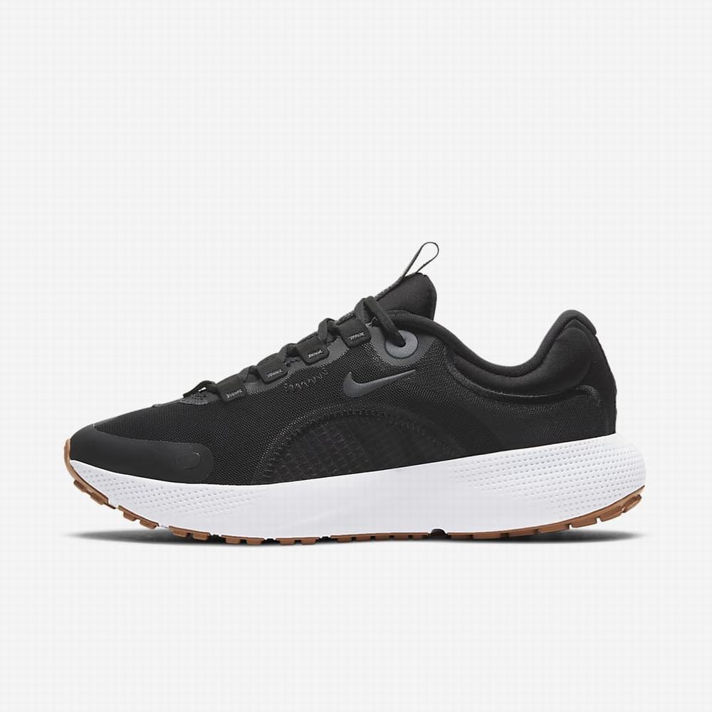 Bezecke Topanky Nike React Escape Run Damske Čierne Tmavo Siva Biele Čierne | SK418736