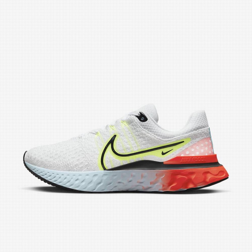 Bezecke Topanky Nike React Infinity Run Flyknit 3 Damske Biele Svetlo Červené Čierne | SK012467