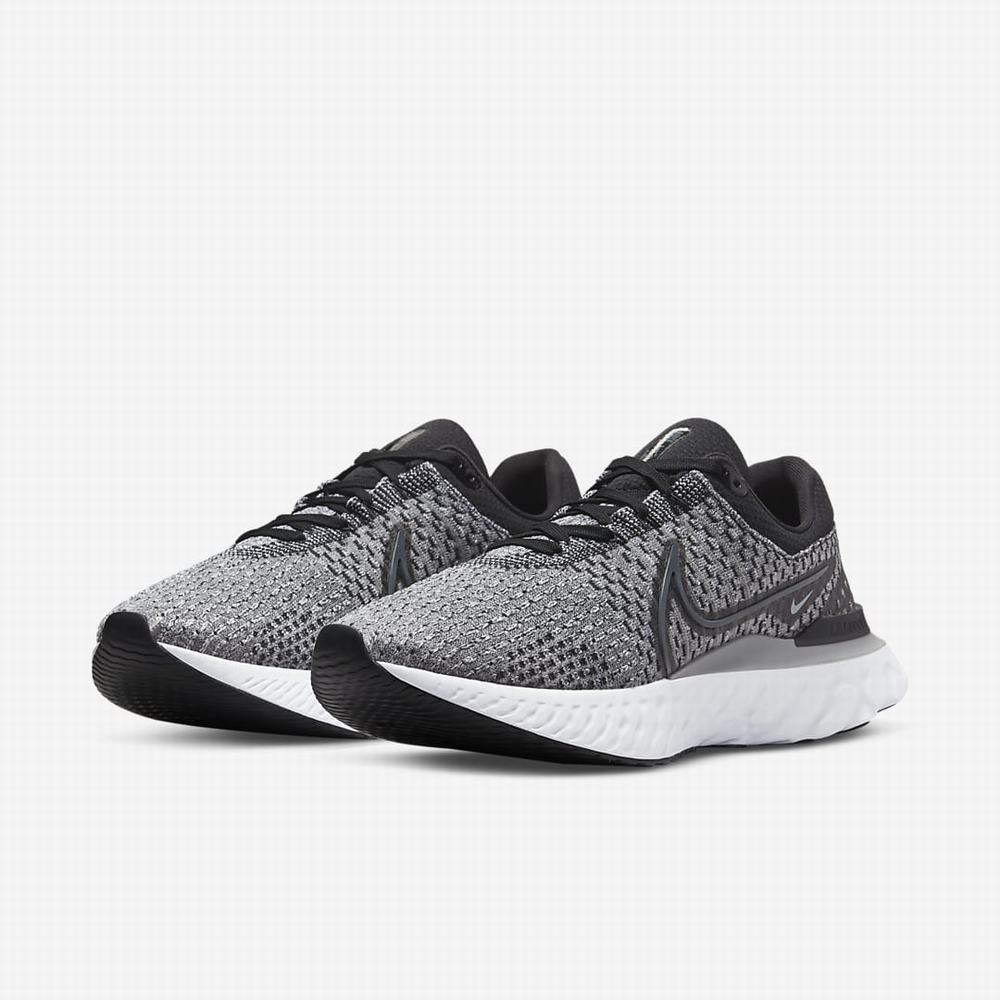 Bezecke Topanky Nike React Infinity Run Flyknit 3 Panske Čierne Siva Biele Tmavo Siva | SK038567