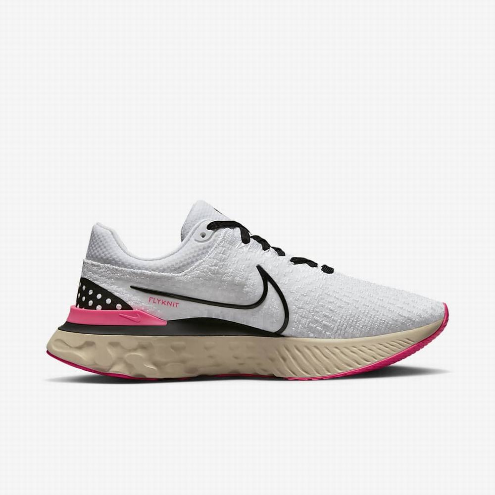 Bezecke Topanky Nike React Infinity Run Flyknit 3 Panske Biele Ruzove Čierne | SK056839