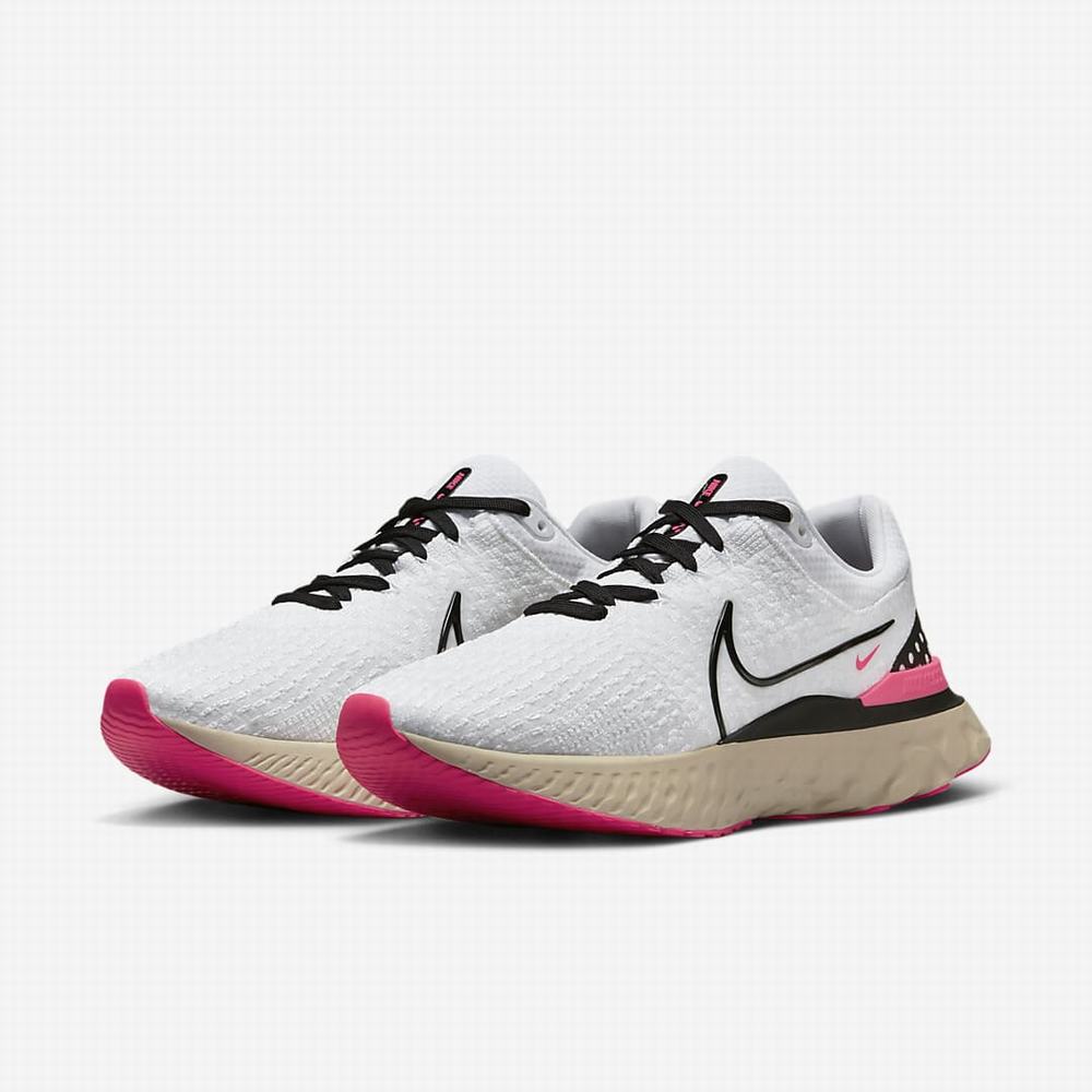 Bezecke Topanky Nike React Infinity Run Flyknit 3 Panske Biele Ruzove Čierne | SK056839